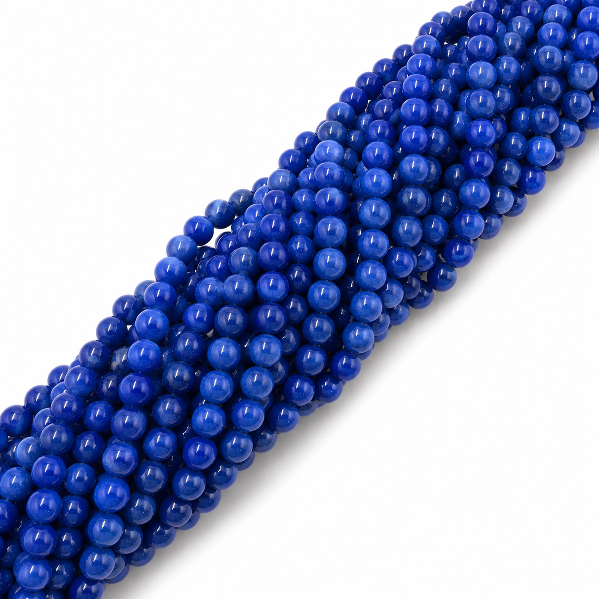 Jade Perler – Blå, Runde (10mm)