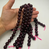 Malaysia Jade Perler – Lilla, Runde (12mm)