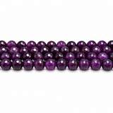 Jade Perler – Lilla, Facetterede, Runde (10mm)