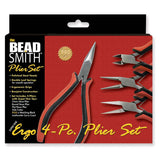 Beadsmith Tool Set – 9 Pieces in Case, Ergonomic Pliers 