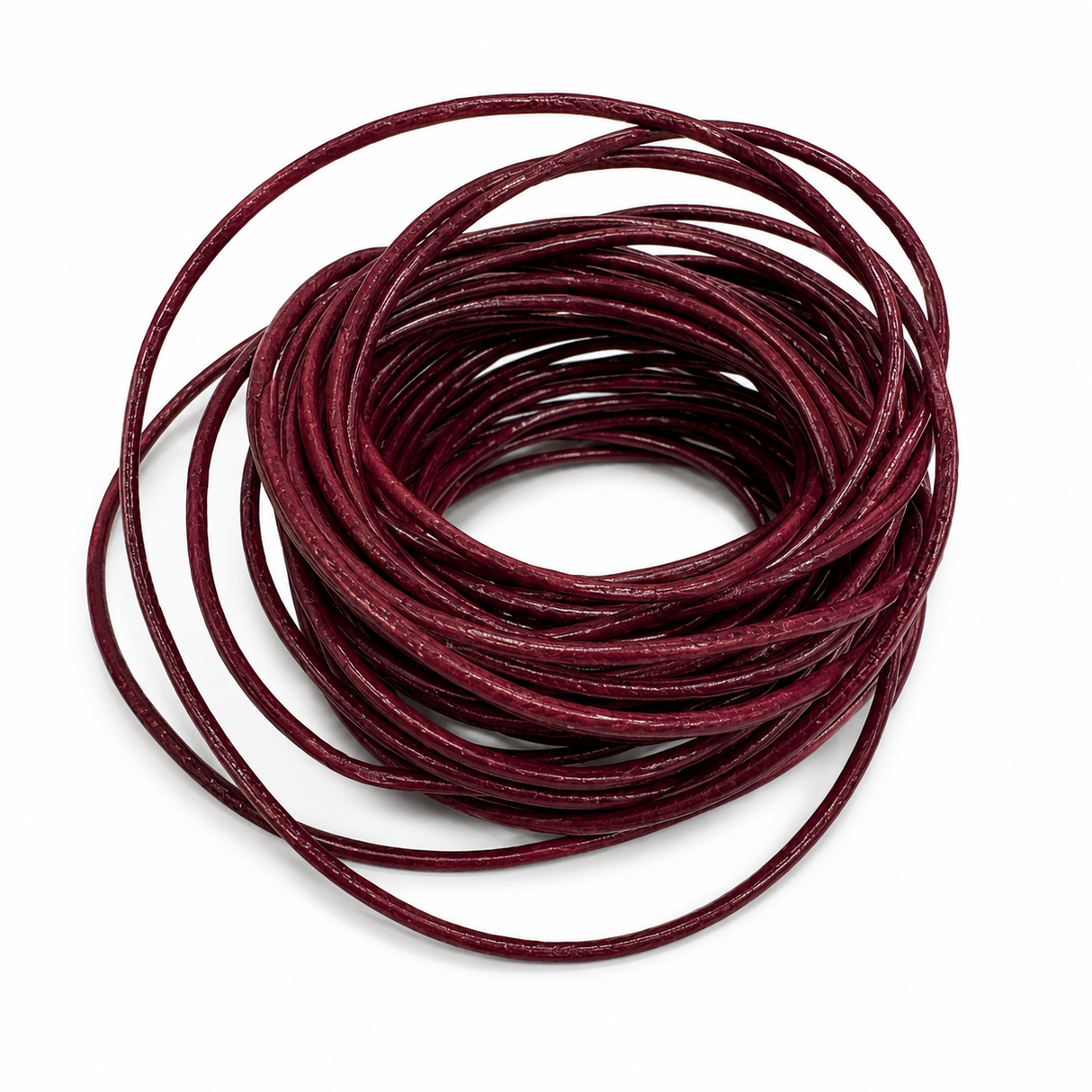 Lærtråd - Sort, Rund, 1,5mm, (10m) 