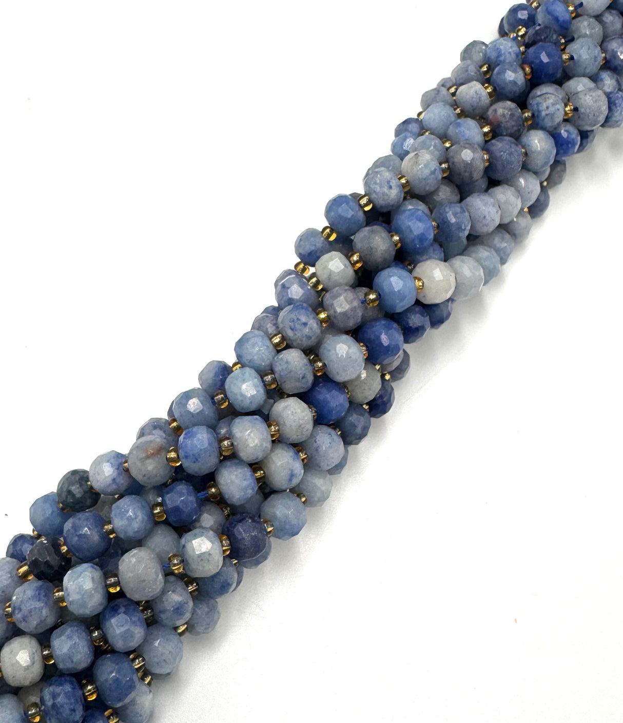 Blauer Aventurin – Facettierte Rondelle (6x8mm) 