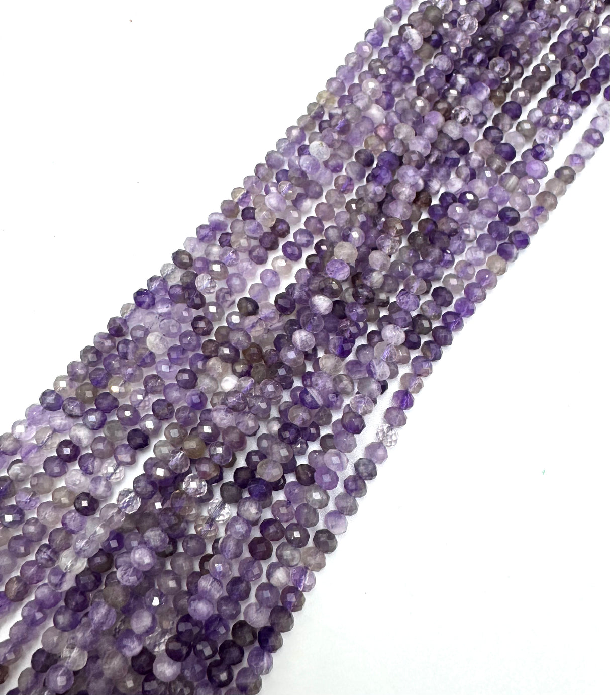 Amethystperlen – Facettierte Rondelle (4mm) 