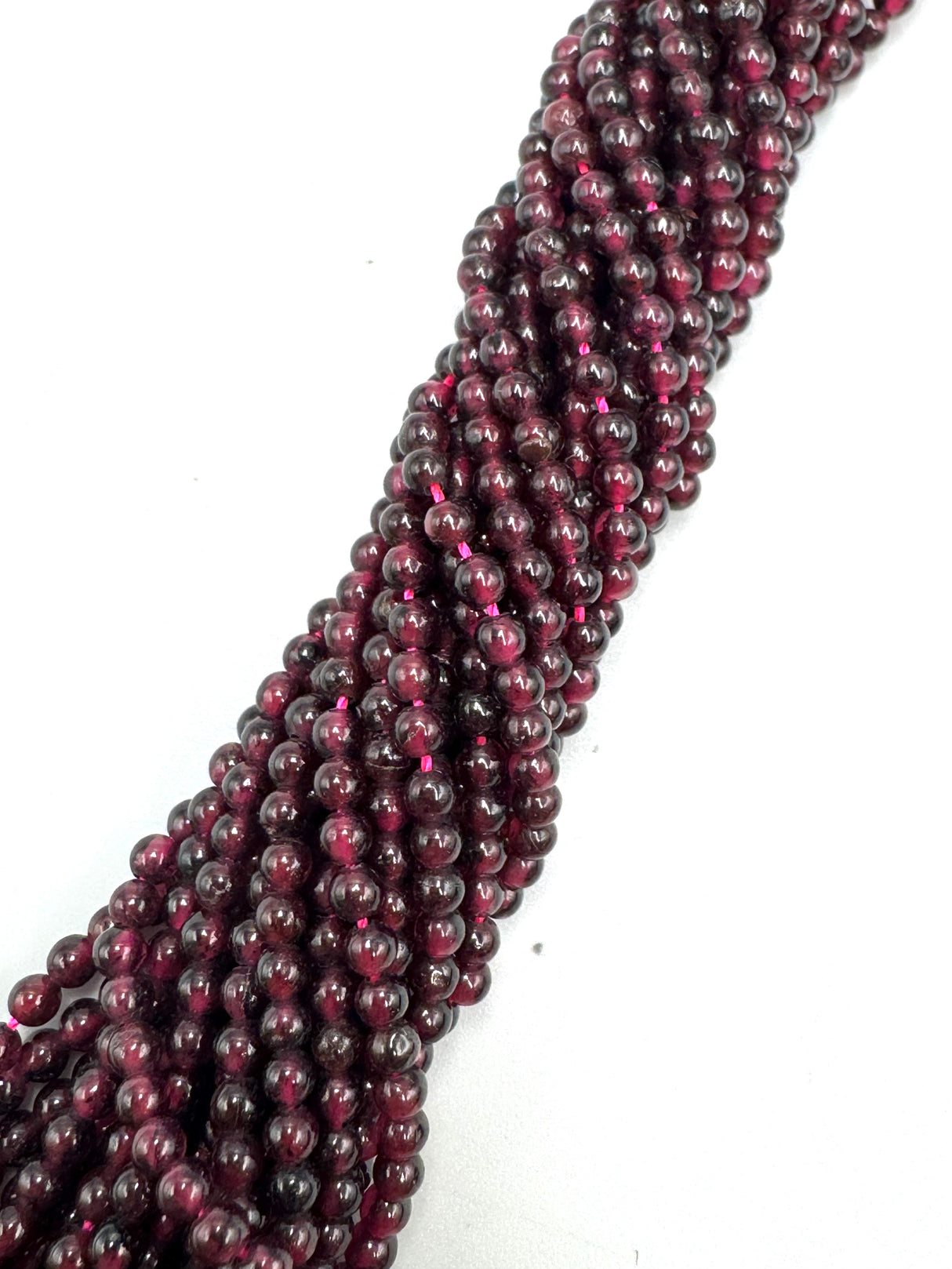 Granat Perlen – Bordeaux, rund (3mm) 