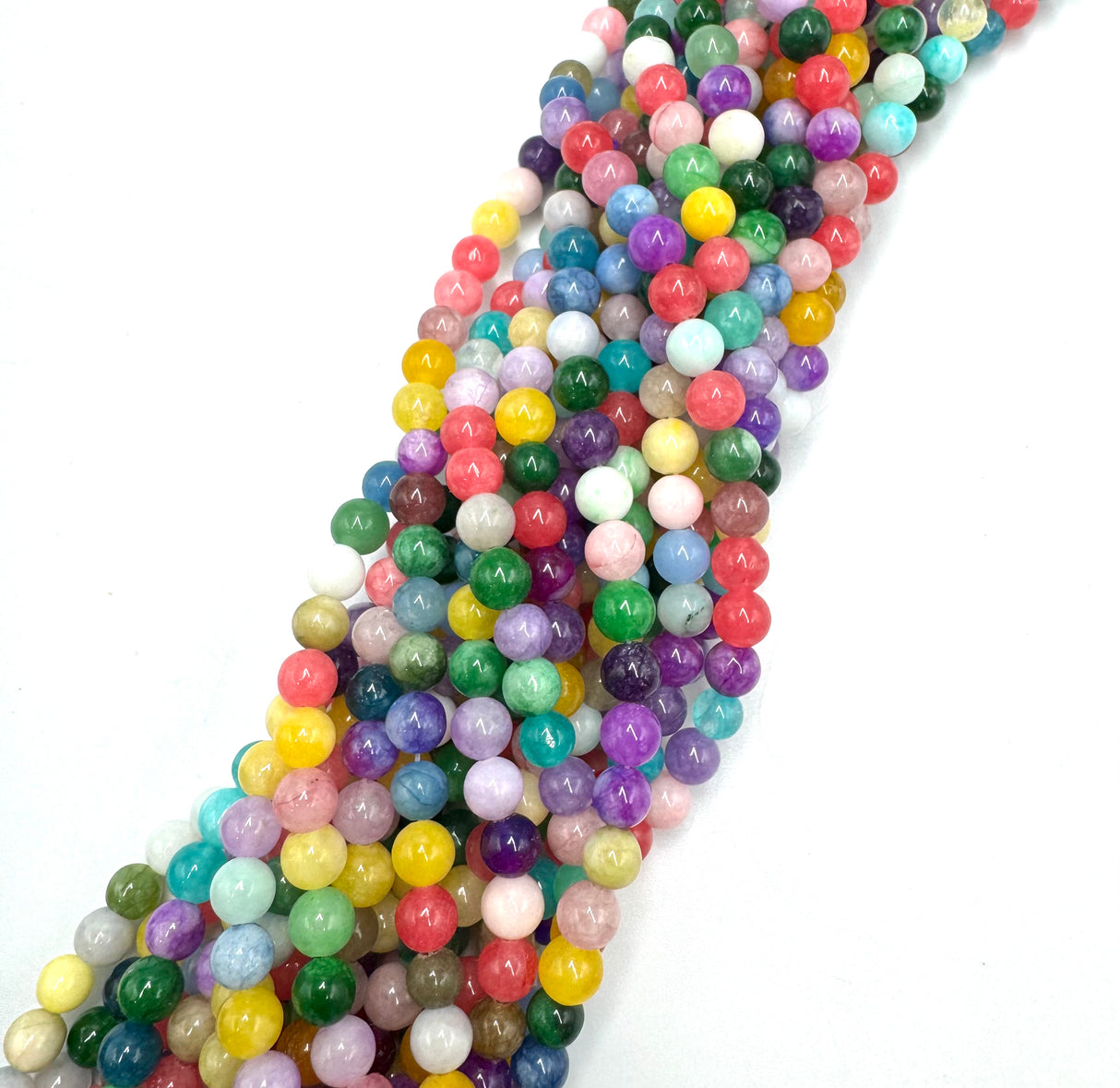 Auktion AH......Bubble Gum Jade - Farb-Mix, Rund (6mm) 