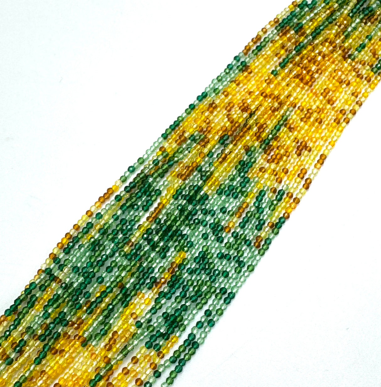 Glasperlen - Graduierte Gelb/Grün Farben (2mm) 