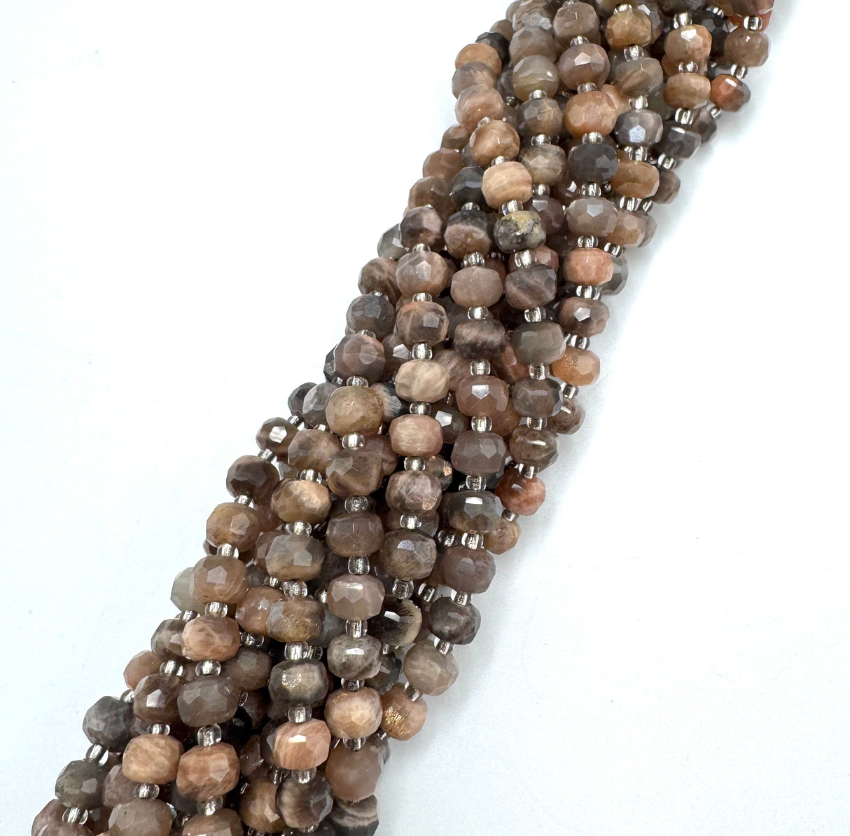 Faceted Black Sunstone (6x8mm) 