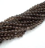 Rauchquarz Perlen – Rund (6mm, 62 Stk.) 
