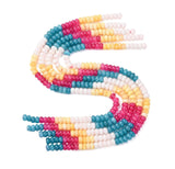 Jade Perler – Farve Mix, Rondel (8,5x4,5~5,5mm)
