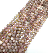 Purple/Pink Quartz Beads – Faceted Rondelle (6x8mm) 