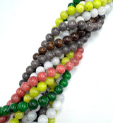 Jadeperlen, Sortierte Farben, 10 mm, (10 Stränge) 
