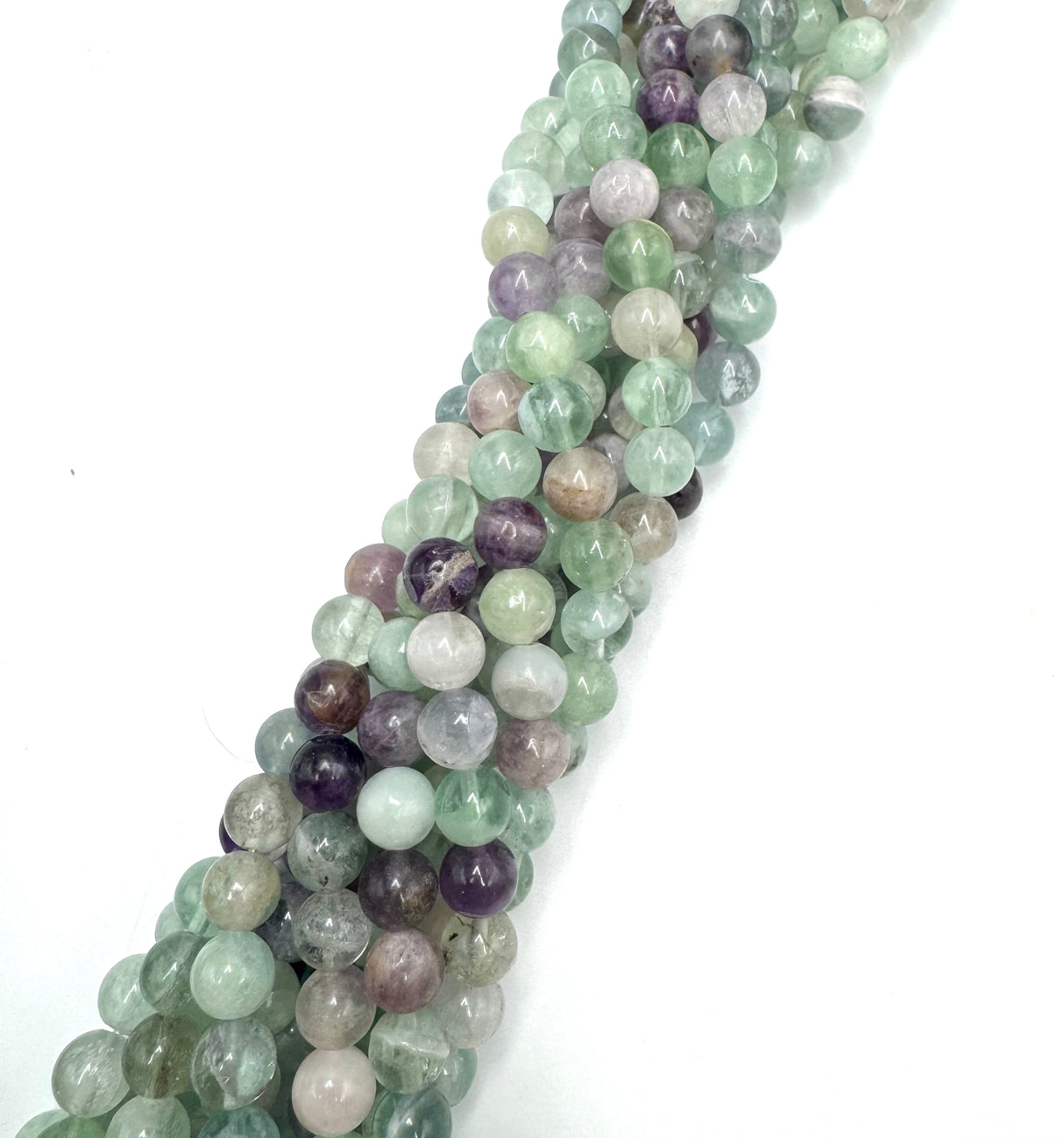 Fluorit Perler – Runde (8mm)