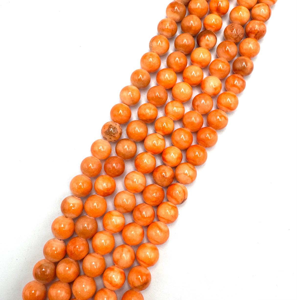 Jade – Orange/Braun, Rund (8,5mm) 