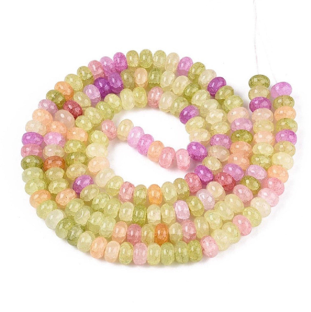 Glasperler – Farve Mix, Rondel (8x4,5mm)