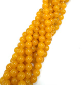 White Jade – Yellow, Round (10mm) 