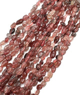Strawberry Quartz Beads – Nugget (6–8mm) 