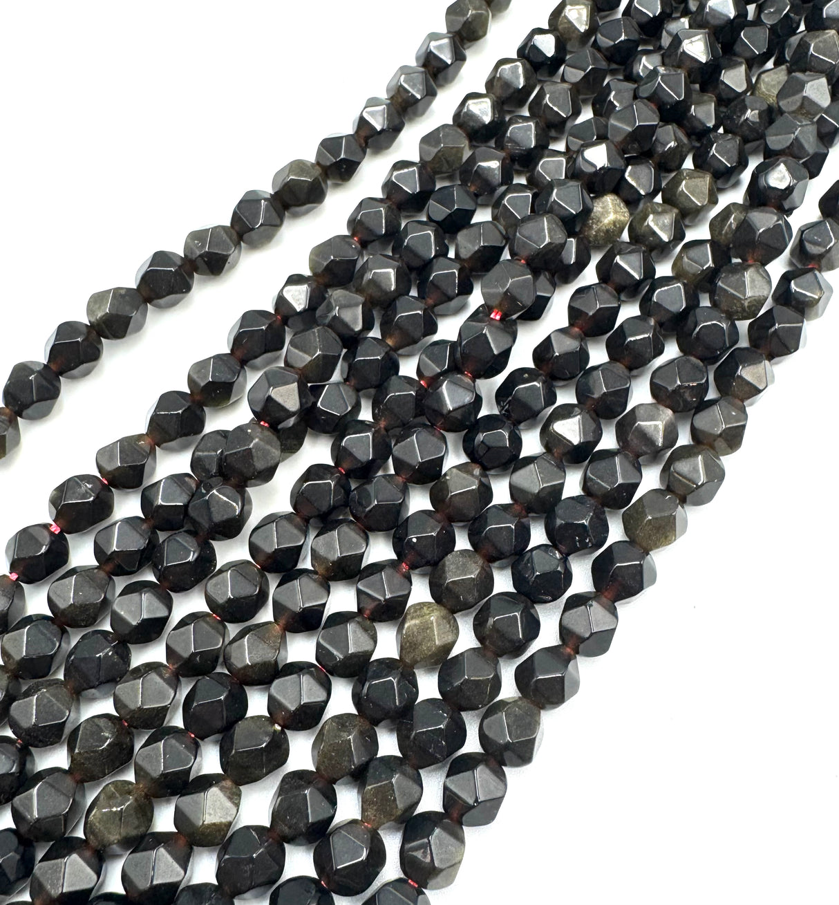 Goldene (Gylden) Obsidian Perlen – Sternschnitt (8mm) 