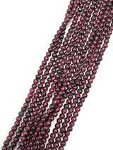 Granat Perlen – Bordeaux, rund (3mm) 