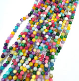 Auktion AH......Bubble Gum Jade - Farb-Mix, Rund (6mm) 