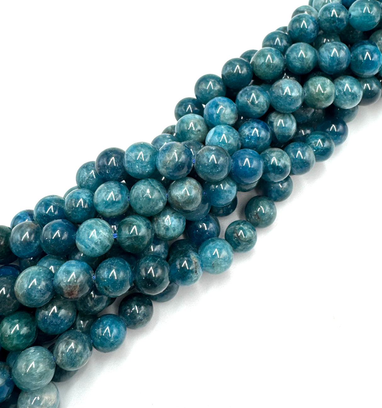 Apatite Beads – Blue, Round (8mm) 