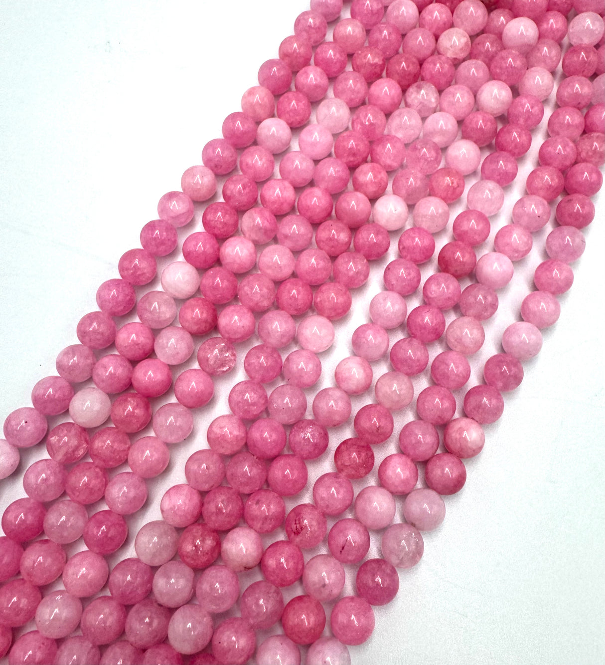 Jade Round – Pink (8.5mm) 