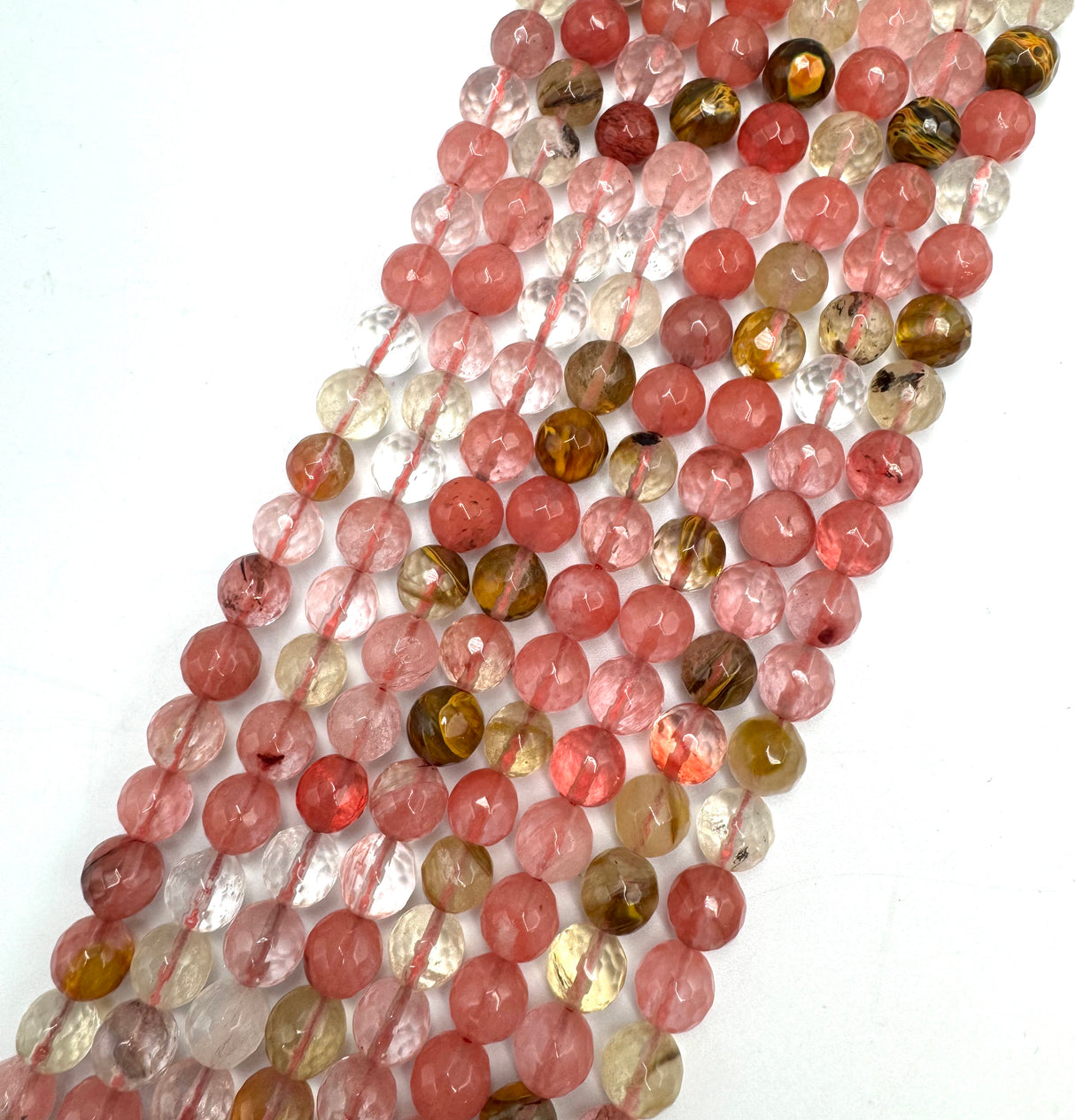 Kirschquarz - Facettiert, Rund (10mm) 