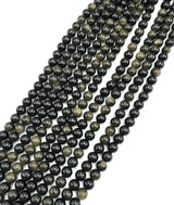 Goldene Obsidianperlen – Rund (8mm) 