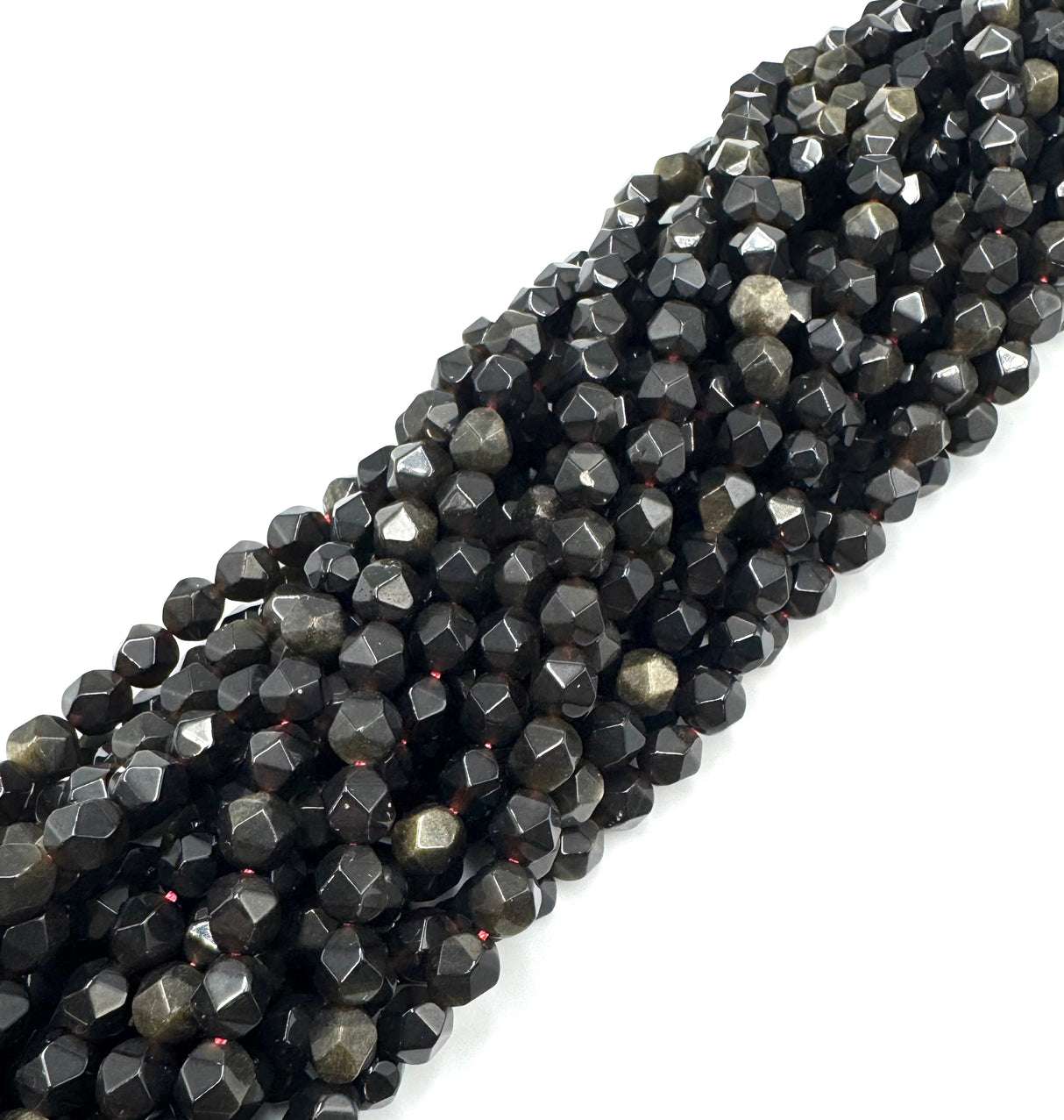 Goldene (Gylden) Obsidian Perlen – Sternschnitt (8mm) 