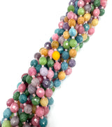 Malaysia Jade Perlen – Farbmix, facettierte Rice (9~10x8~8,5mm) 