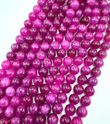 Malaysia Jade Pärlor - Rosa/Lila, Rund (10mm) 