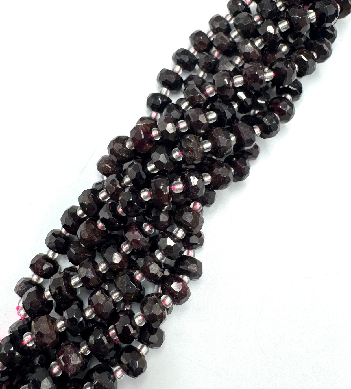 Garnet Beads – Faceted Rondelles (7~8.5mm) 