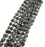 Larvikit, münzförmig, facettiert, (8x5mm) 
