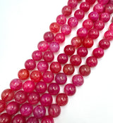 Dragon Vein Agate – Pink, Round (14mm) 