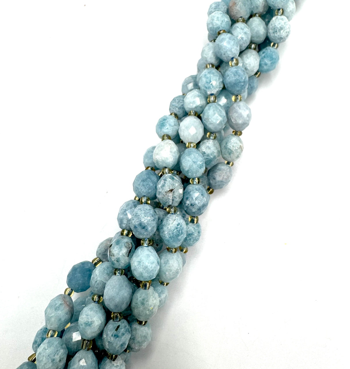White Jade – Faceted, Blue (9x10mm) 