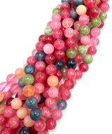 Malaysia Jade Perler - Farve Mix, Runde (6mm)