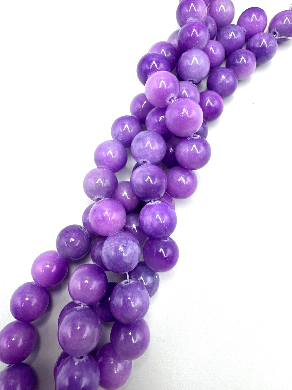 Mashan Jade - Lila, Rund (12mm) 