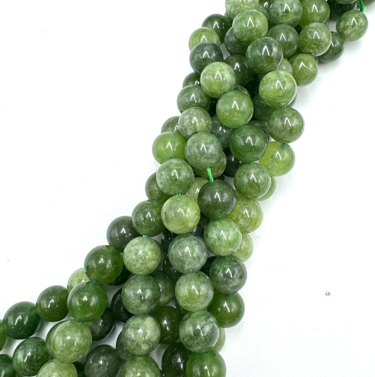 Malaysia Jade Perlen - Grün, Rund (10mm) 