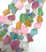 Rohe Quarznugget-Perlen – Farbmix (8-18mm) 