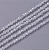 Zirkoniaperler – Klar, Fasettert (3x2,5mm) 