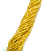 Malaysia Jade-Perlen – Gold, facettierte Rondelle (4x2~3 mm) 