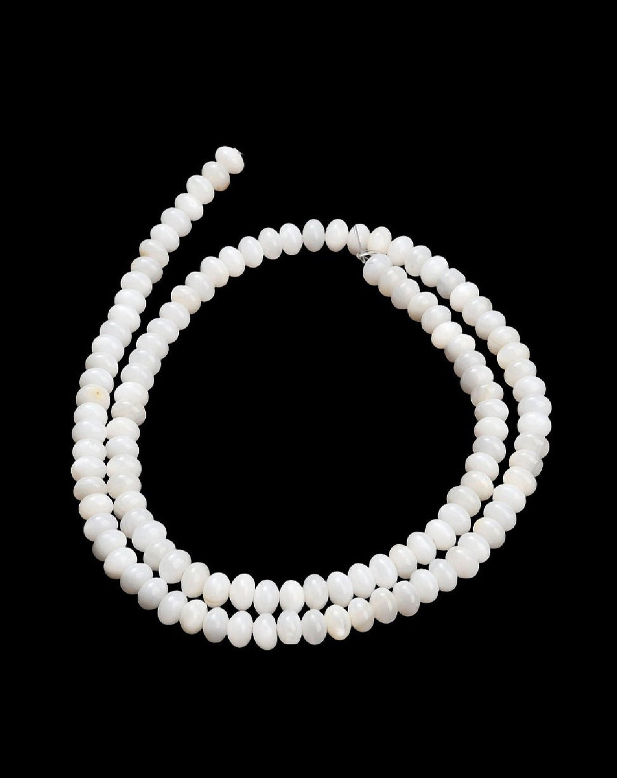 Shell Perler – Hvid, Rondel (5x3~3,5mm)