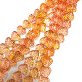 Herzförmige Glasperlen – Orange (13x15x7mm) 