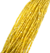 Malaysia Jade-Perlen – Gold, facettierte Rondelle (4x2~3 mm) 