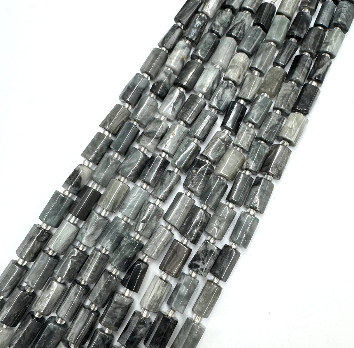 Hawk's Eye Pearls – Oblong/Barrel-shaped (8x11mm) 