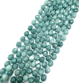 Malaysia Jade – Facettenreich, Rice, Blau/Grün (9x8mm) 