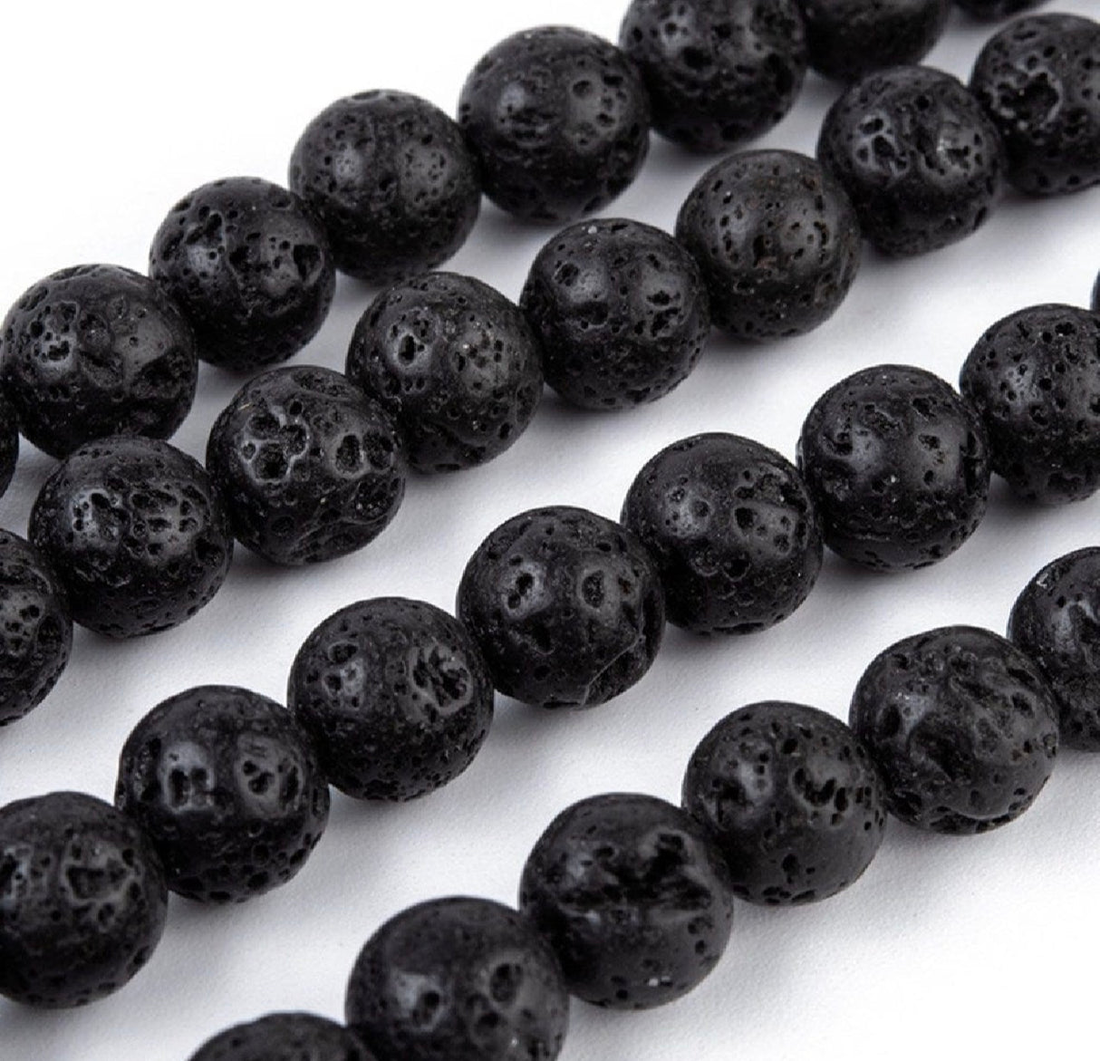 Lava Beads – Black (8mm) 
