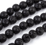 Lava Beads – Black (8mm) 