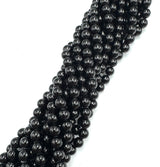 Schwarze Turmalinperlen – Rund (10mm) 