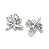 Guldsmed vedhæng med zirkonia, platinbelagt messing, 12 mm – billede 2