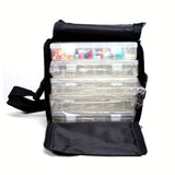 Storage Bag Incl. 5 Boxes – Black Canvas (20x21x14cm) 